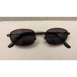 Geoffrey Beene Women's Sunglasses, Wire Frame, Brown Metal, Nose Protector, 90s
